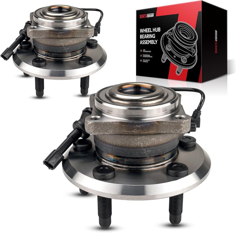 Torchbeam 2 PCS 512440 Rear Wheel Bearing Hub Assembly Compatible with 2010-2017 Chevrolet Equinox, 2010-2017 GMC Terrain W/ABS 5 Lugs - Image 1